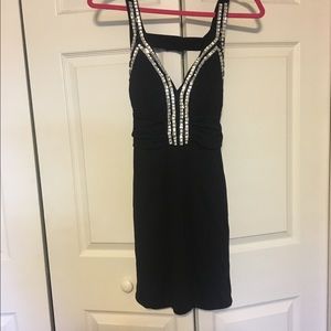 Formal Jeweled Little Black Dress